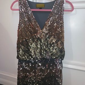 💕 Nicole Miller RAINBOW SEQUIN MINI DRESS💕